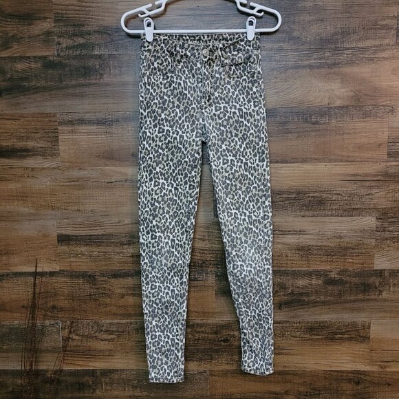 American Eagle Jeans 00 R Jegging Next Level Stretch Hi Rise Animal Print - Picture 1 of 10